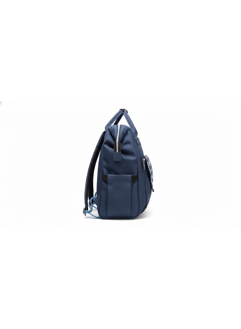 Chicco Navy Blue Diaper Bag Backpack - Large Capacity Travel Bag with Changing Mat - Ideal for Ramadan & Eid Outings - Image 3